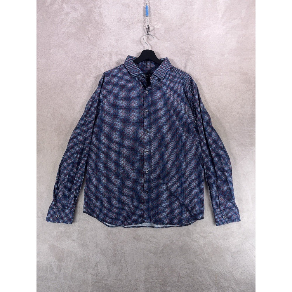 Robert Graham Modern Americana Button Down Shirt Mens 2XL Multicolor Geometric